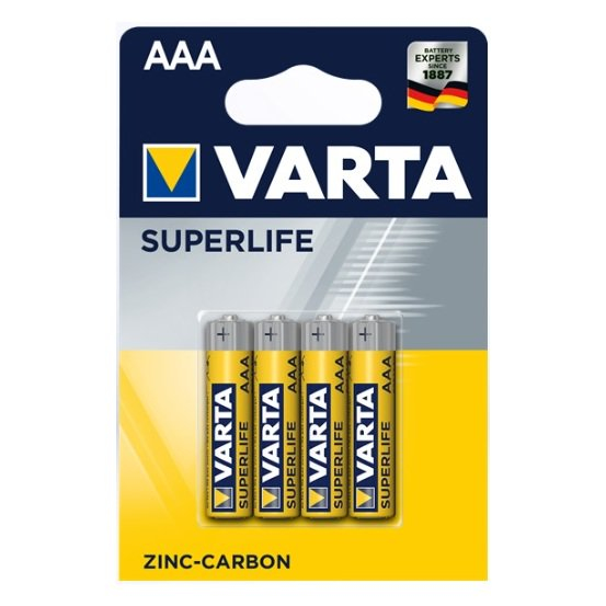 Varta Superlife - Batterie 4 x AAA - Kohlenstoff, Ansicht 2