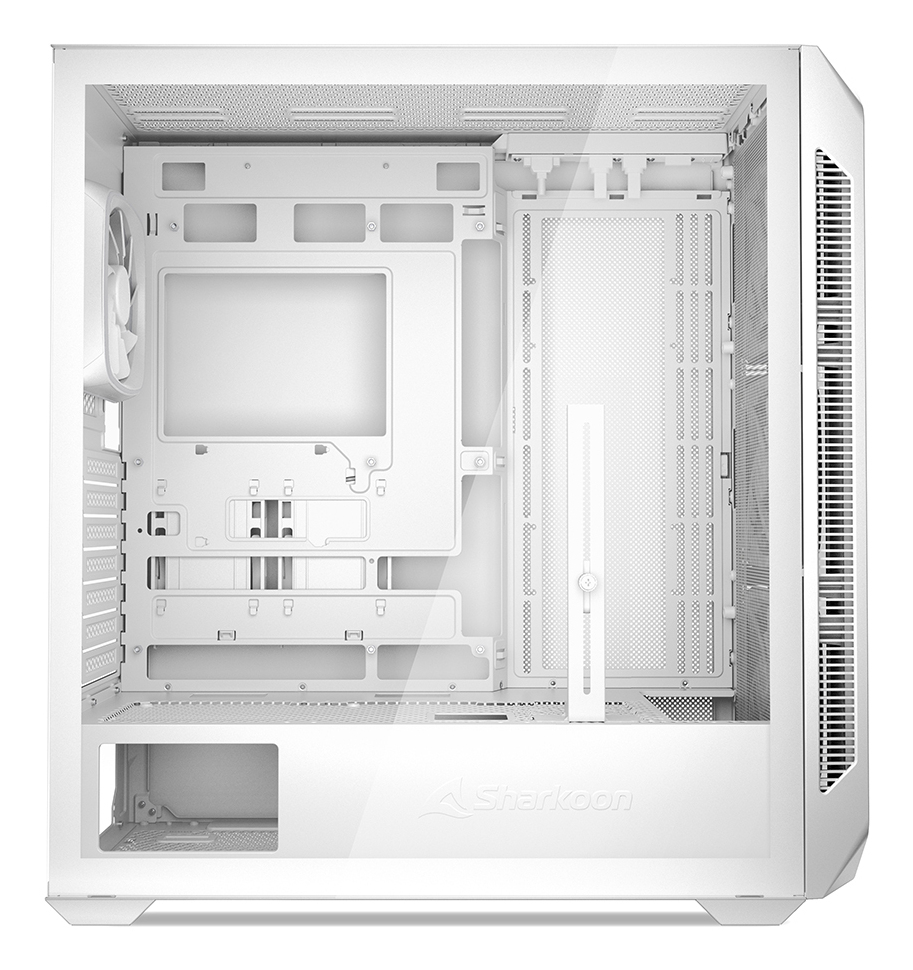 Sharkoon Gehäuse AK5G RGB ATX 1x Glas weiß - Midi/Minitower - ATX, Ansicht 3
