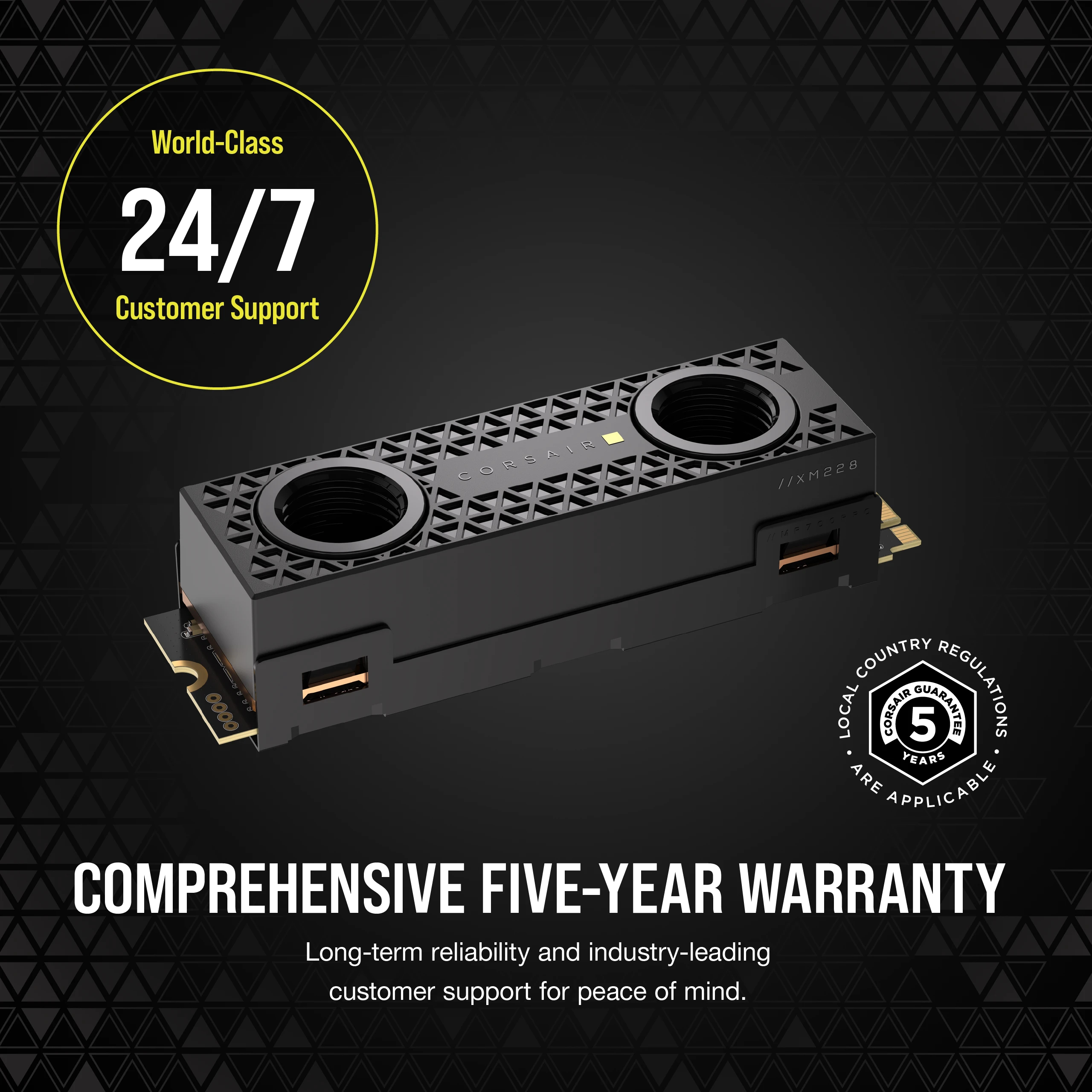 Corsair Hydro X Series MP700 PRO SE - SSD - 2 TB - intern - M.2 2280 - PCI Express 5.0 x4 (NVMe), Ansicht 3