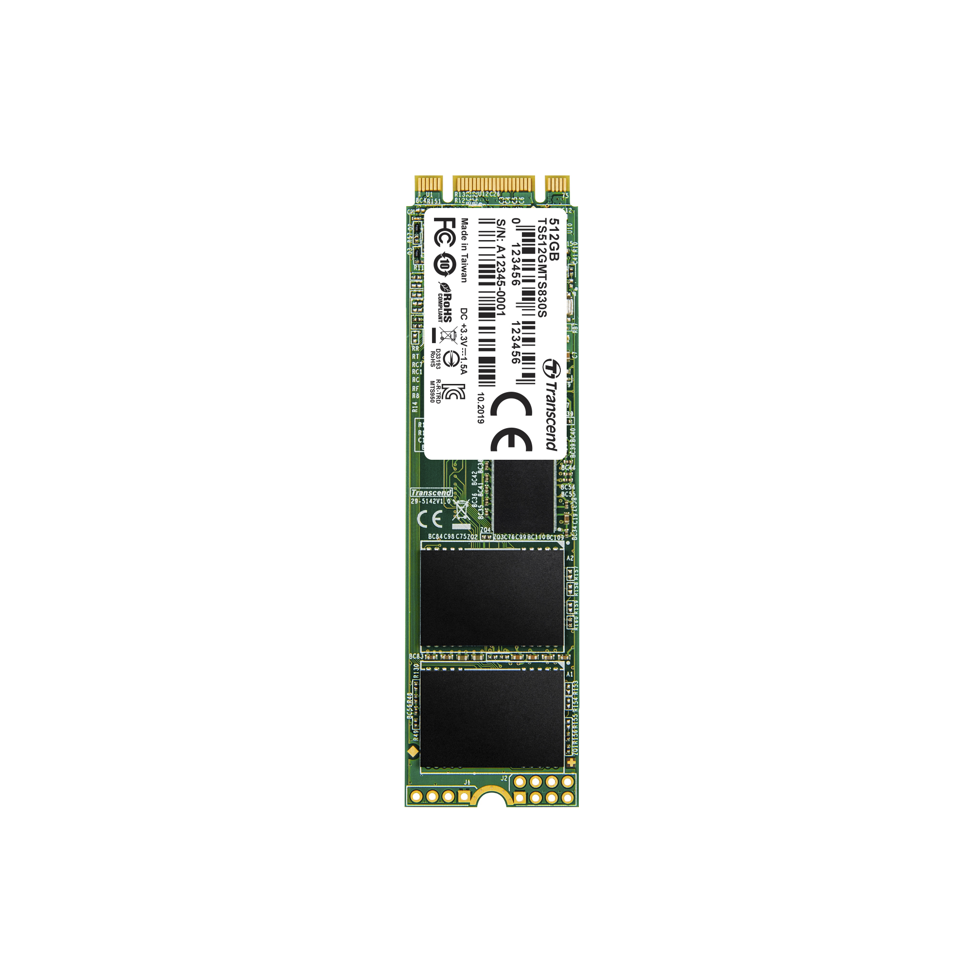 Transcend MTS830S - SSD - 512 GB - intern - M.2 2280, Ansicht 2