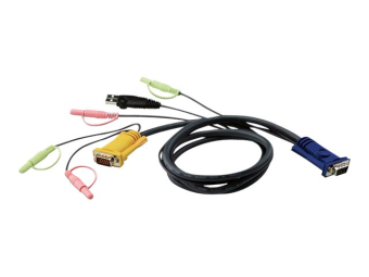 ATEN 2L-5305U - Tastatur-  Video-  Maus-  Audio-Kabel - 15 pin D-Sub (DB-15)
