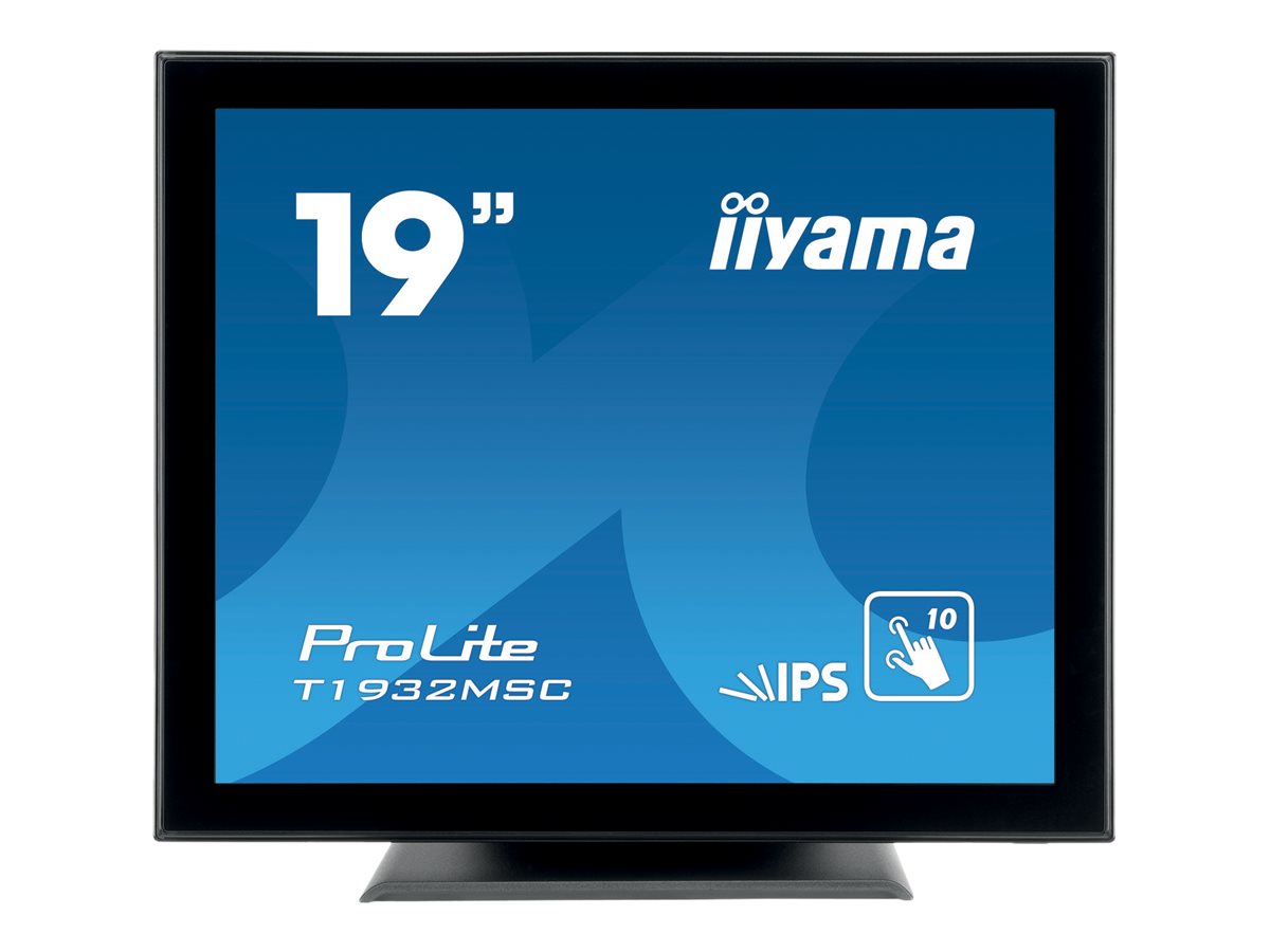 T1932MSC-B5X/19" 5:4 PCPT/ IPS Panel / 1280x1024 / 225cd/m2(Touch Panel) / Speakers / VGA,HDMI,DisplayPort / 1000:1 / 14ms / Black