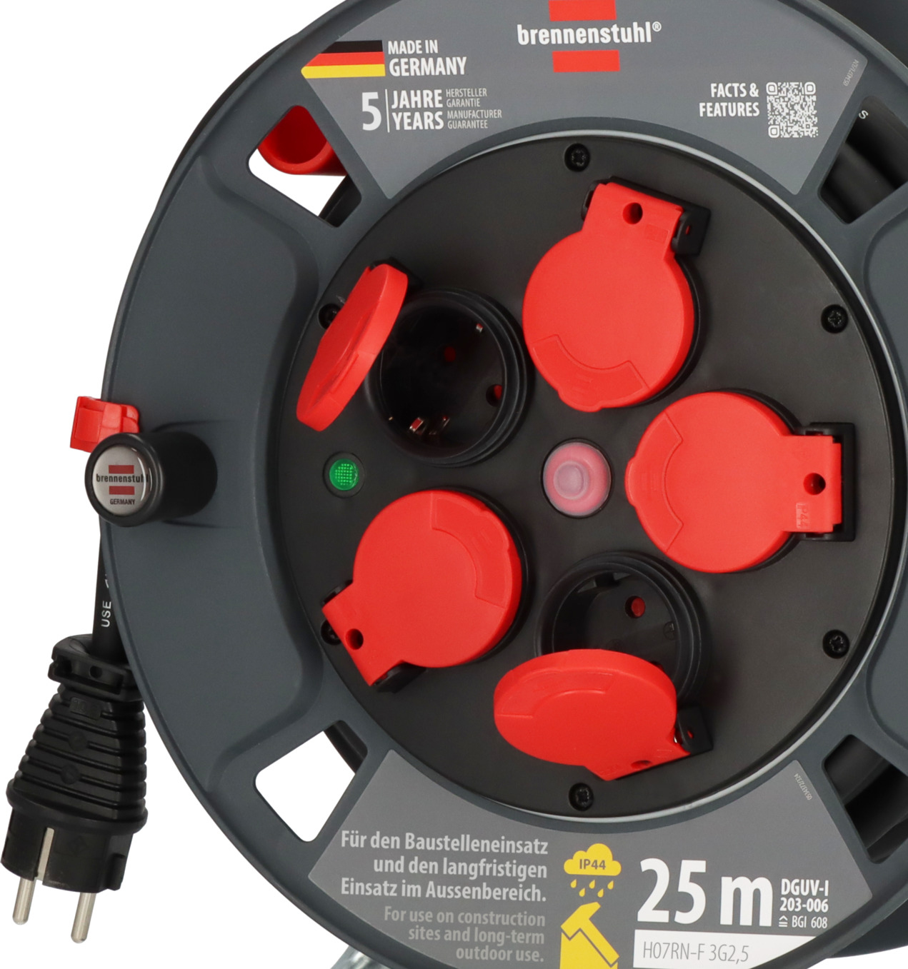 Brennenstuhl 9232250100 Kabeltrommel - Kabel - Strom/Netzteil, Ansicht 3