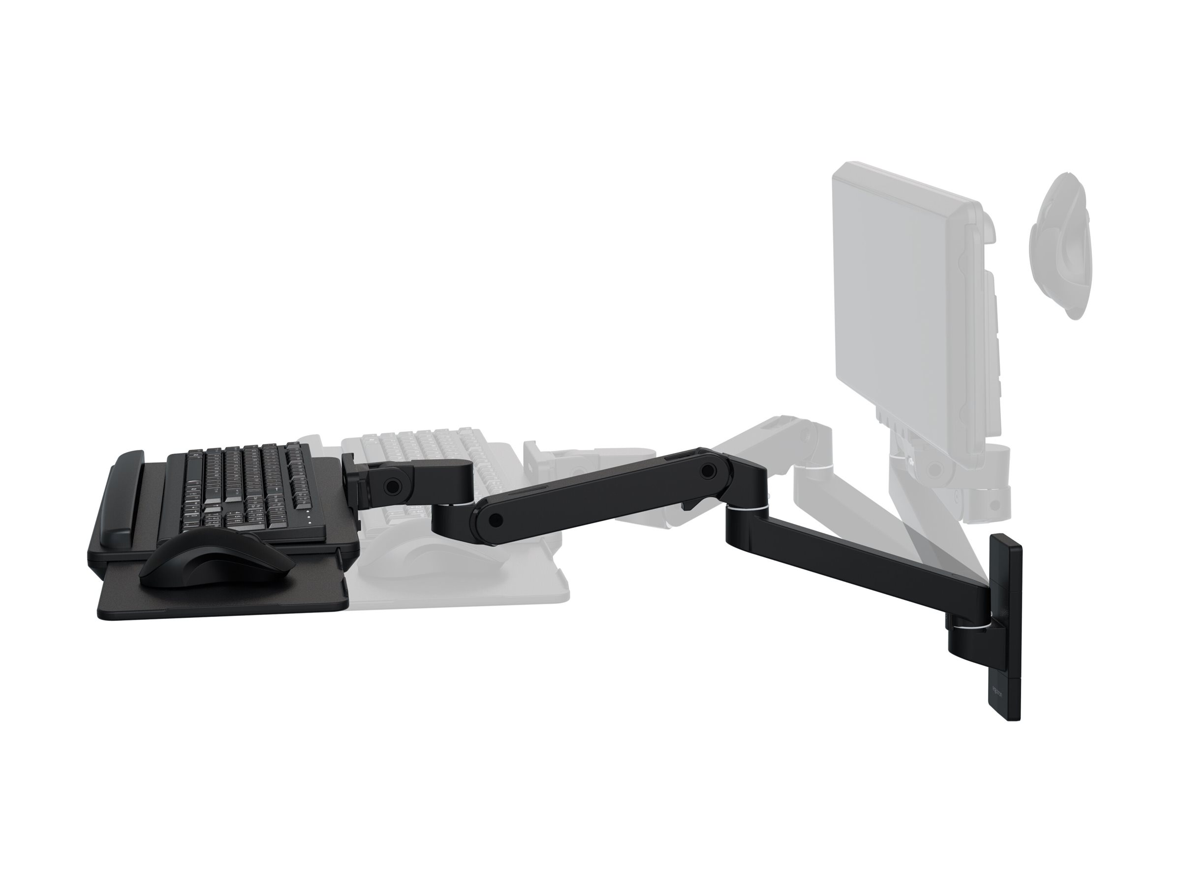 Ergotron LX Pro - Tastatur-/Mausablage mit Stützarmhalterung - Schwarz, Ansicht 4