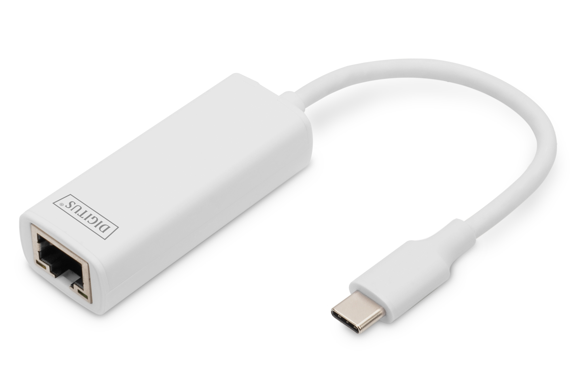 DIGITUS USB Type-C™ Gigabit Ethernet Adapter, Aluminium, China, RTL8153, 24 mm, 64 mm, 17 mm