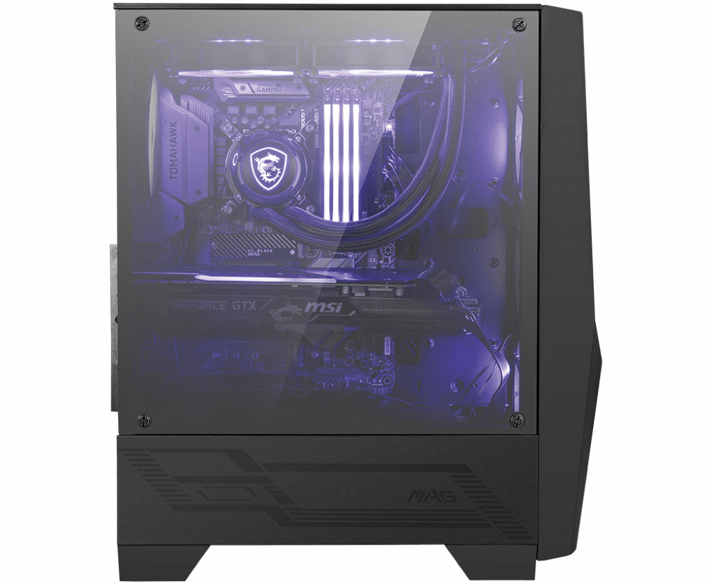 MSI MAG Forge 100M - Tower - ATX - Seitenteil mit Fenster (gehärtetes Glas), Ansicht 3