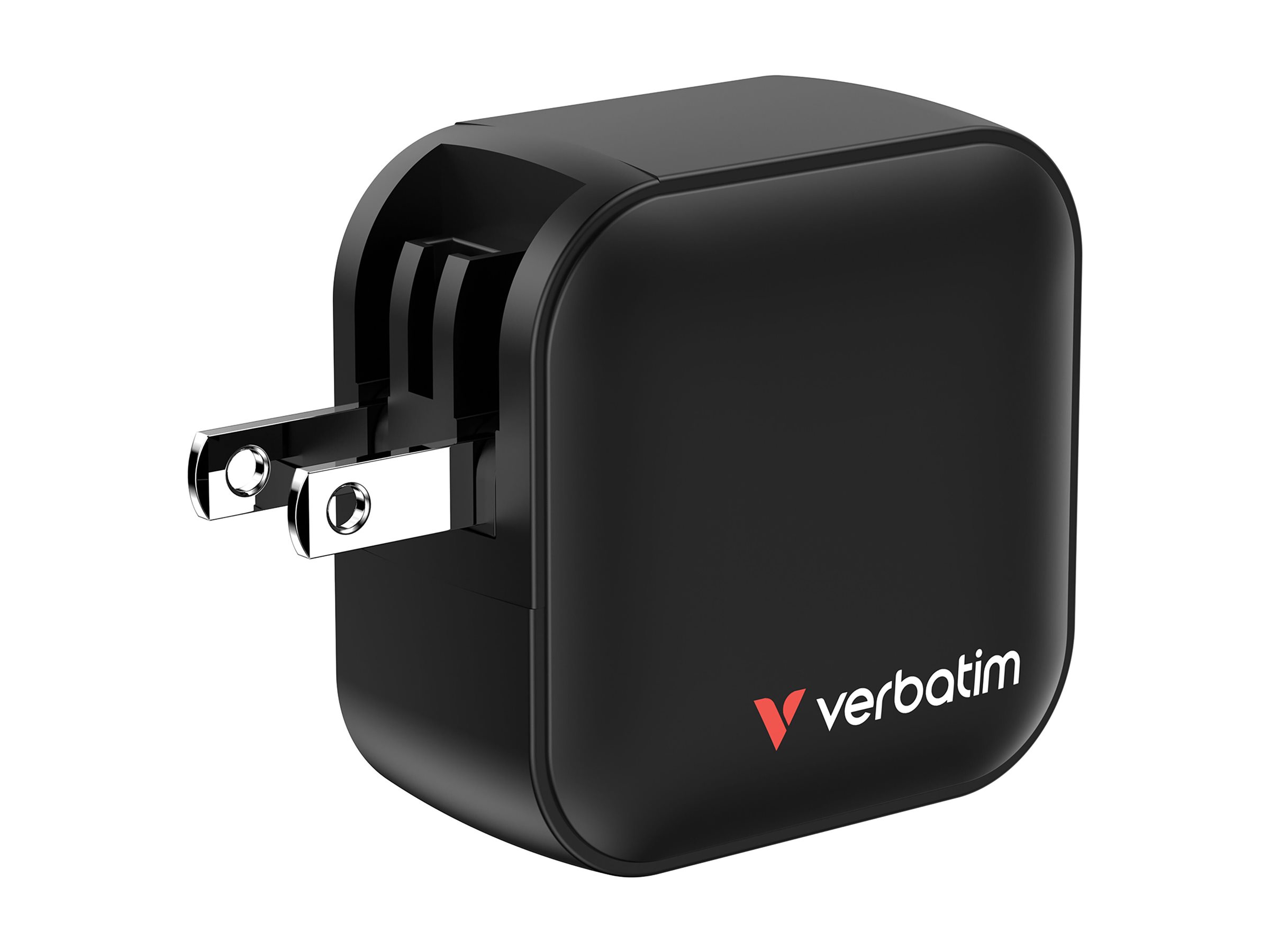 Verbatim Netzteil - GaN - 70 Watt - 5 A - PD 3.0, PD/PPS, QC 4.0 - 3 Ausgabeanschlussstellen (2 x USB-C, USB), Ansicht 4