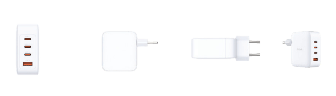 D-Link DCF-141 - Netzteil - GaN - 140 Watt - 5 A - Power Delivery 3.1, QC 4.0 - 3 x USB-C, USB Typ A, Ansicht 2