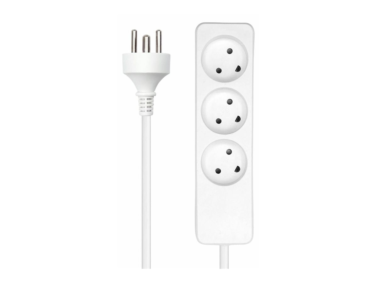 MicroConnect Steckdosenleiste - Eingabe, Eingang Typ K - Ausgangsanschlüsse: 3 (3 x Type K), Ansicht 2
