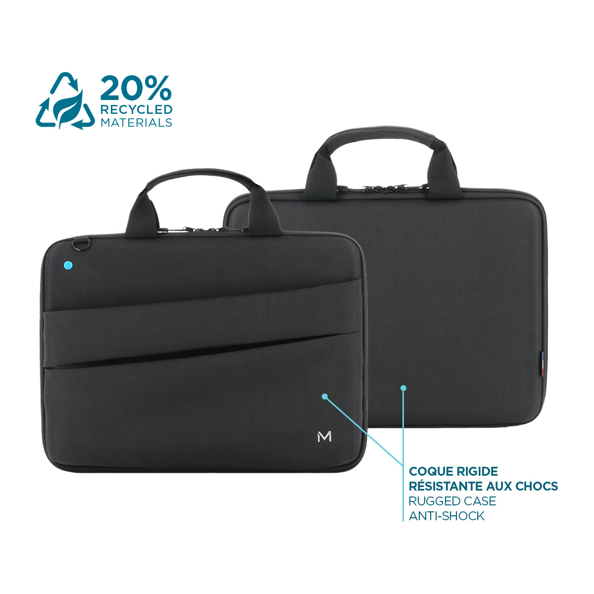 Mobilis THE ONE - Notebook-Tasche - Clamshell, 20 % recycelt, Ansicht 2