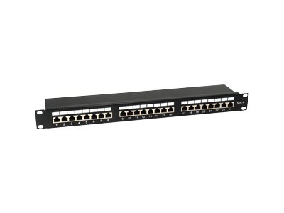 Equip Pro - Patch Panel - Rack montierbar - CAT 6 - STP - RJ-45 X 24 - Schwarz - 1U - 48.3 cm (19")