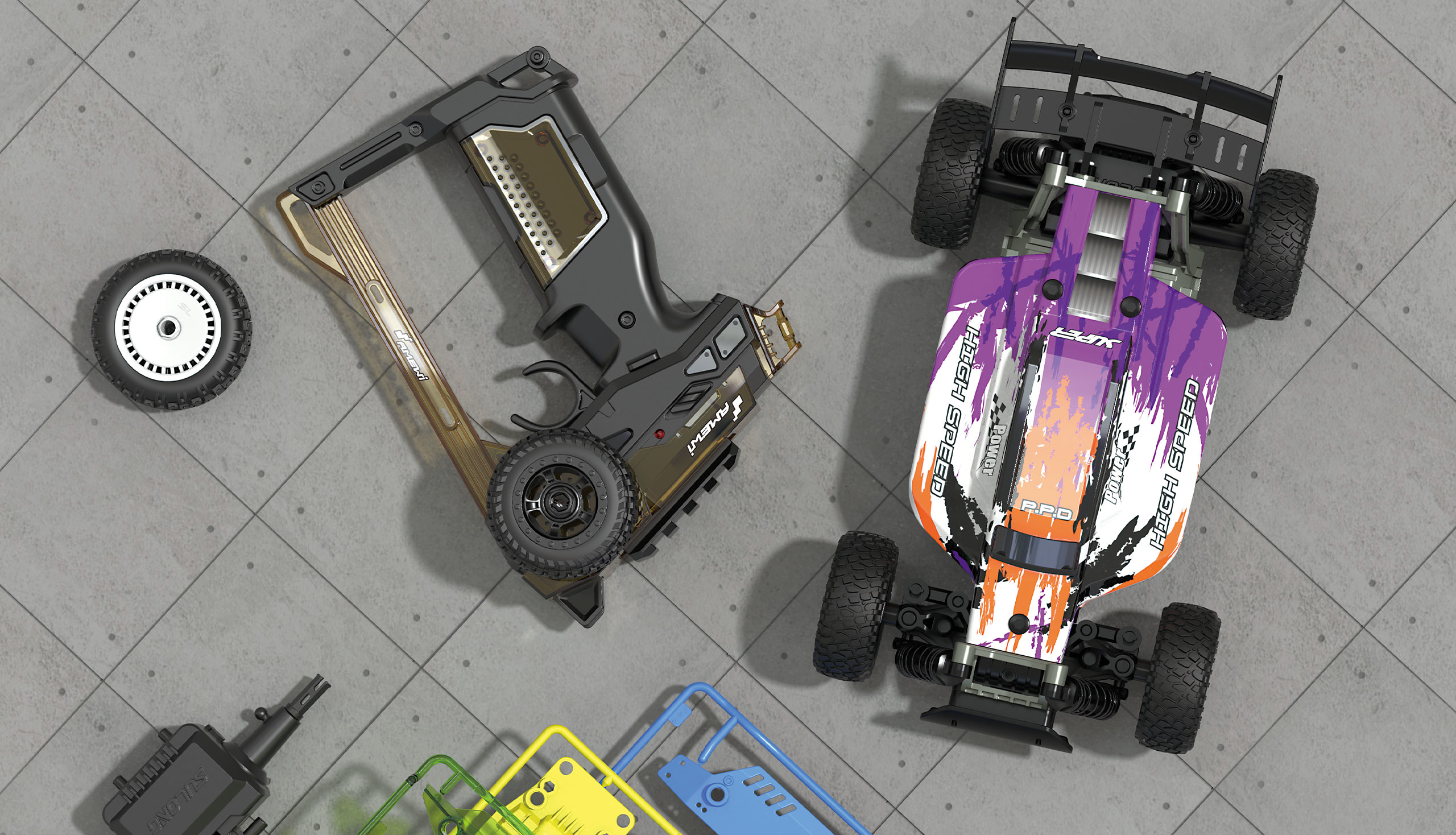 Amewi CoolRC DIY Race Buggy 2WD 1:18 - Buggy - 1:18 - 8 Jahr(e) - 300 g, Ansicht 4