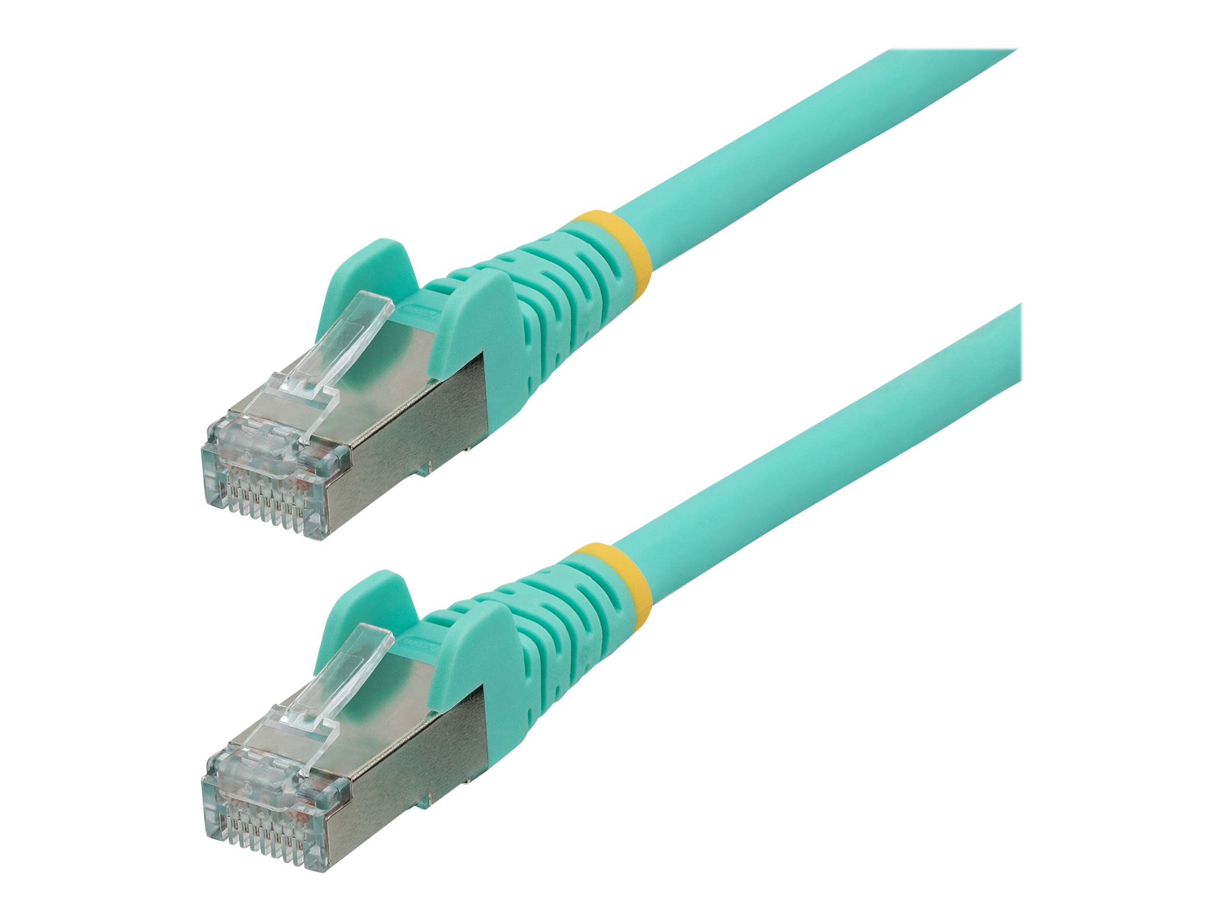 StarTech.com 1.5m CAT6a Ethernet Cable - Aqua - Low Smoke Zero Halogen (LSZH) - 10GbE 500MHz 100W PoE++ Snagless RJ-45 w/Strain Reliefs S/FTP Network Patch Cord - Patch-Kabel - RJ-45 (M) zu RJ-45 (M)