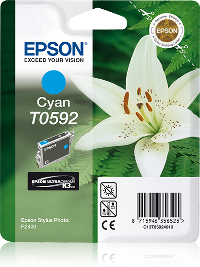 Epson Lily Singlepack Cyan T0592 Ultra Chrome K3, 1 Stück(e)