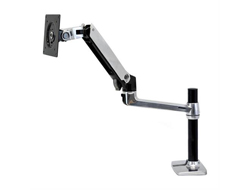Ergotron LX - Befestigungskit (Spannbefestigung für Tisch Verlängerungsarm Befestigung für Kabeldurchgang Monitorarm hohe Säule) - für LCD-Display - Polished Aluminum - Bildschirmgröße: bis zu 864 cm (bis zu 34 Zoll)