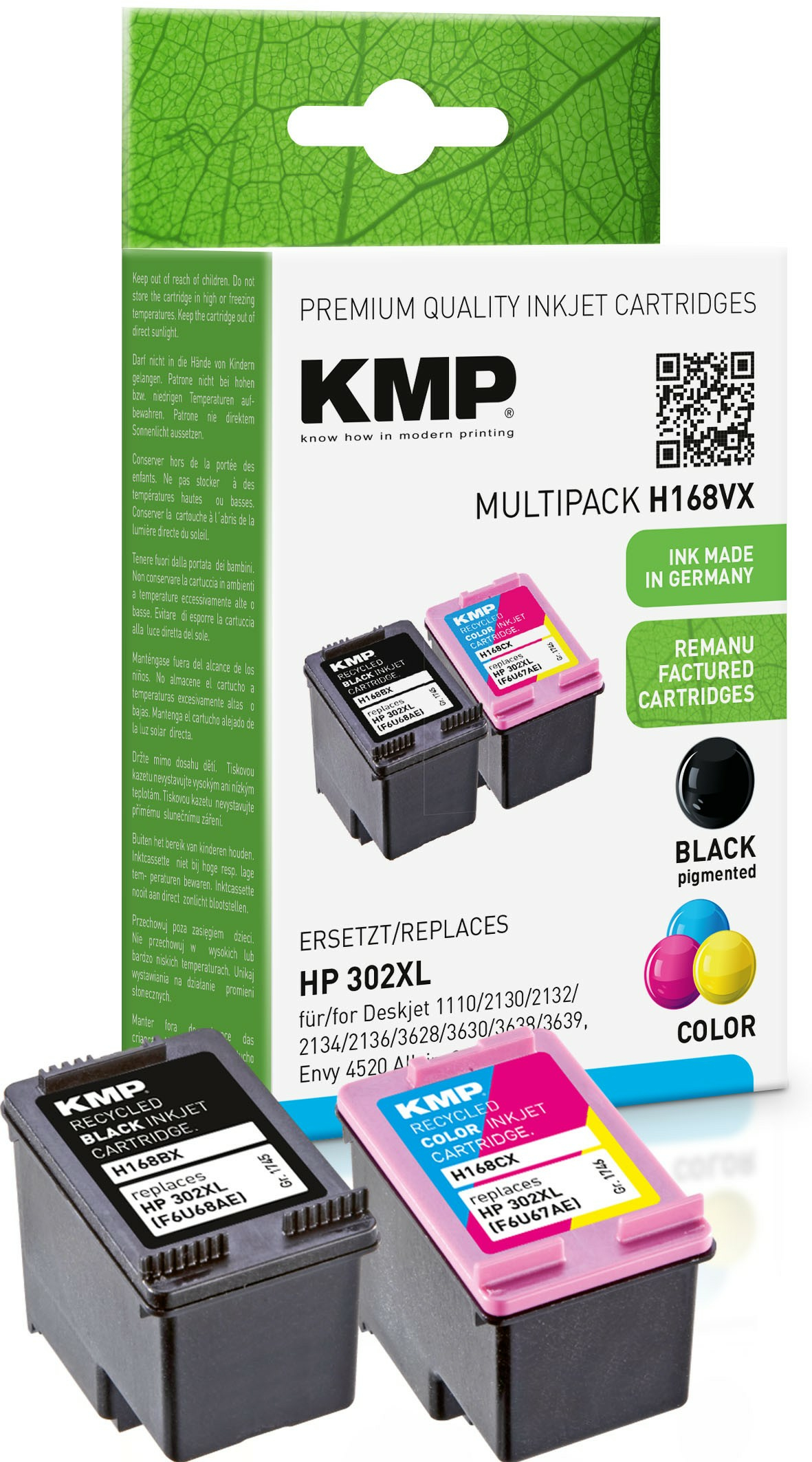 KMP MULTIPACK H168VX - 2er-Pack - Schwarz, Farbe (Cyan, Magenta, Gelb), Ansicht 3