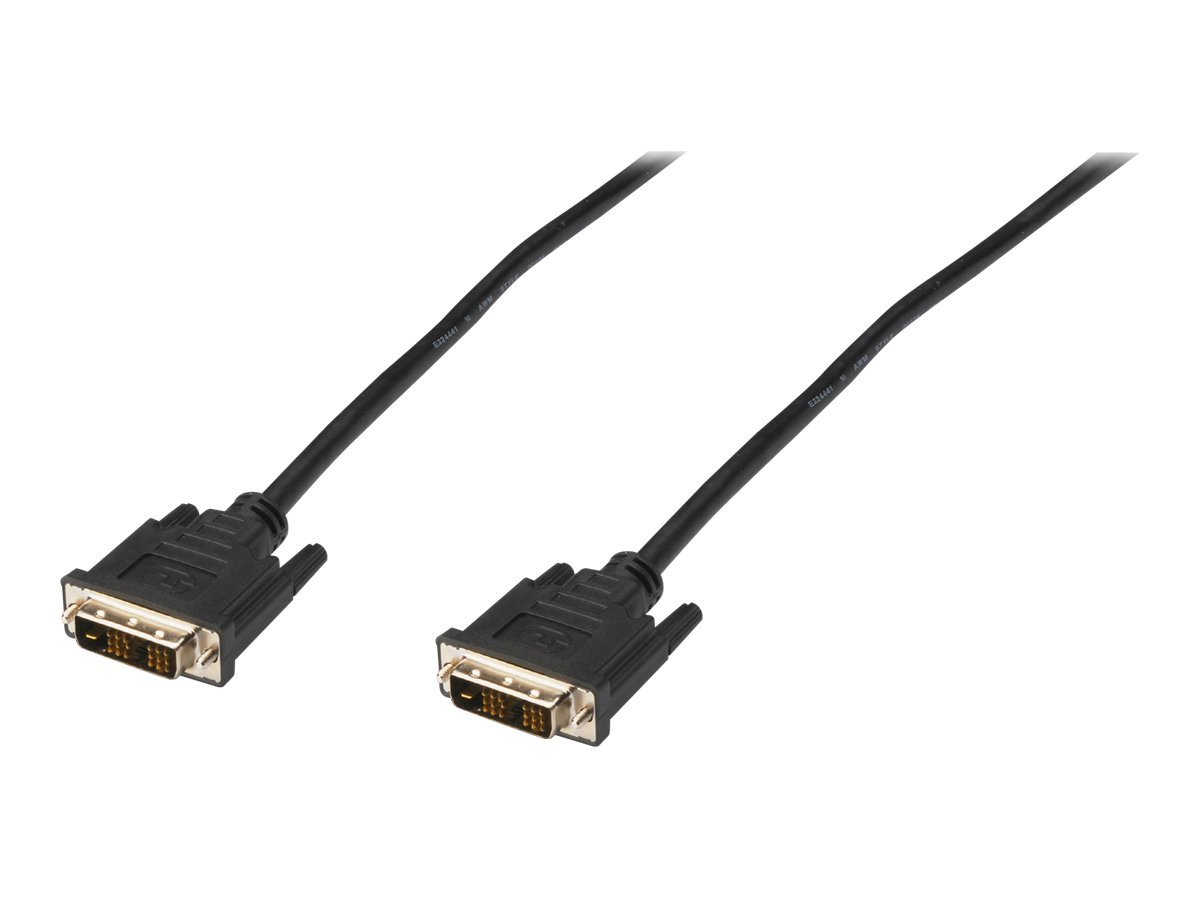 ASSMANN - DVI-Kabel - Single Link - DVI-D (M) zu DVI-D (M) - 2 m - geformt, Daumenschrauben