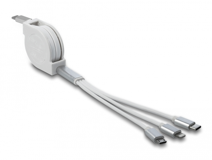 Delock Kabel nur zum Laden - 24 pin USB-C männlich zu Micro-USB Typ B, Lightning, 24 pin USB-C männlich, Ansicht 2