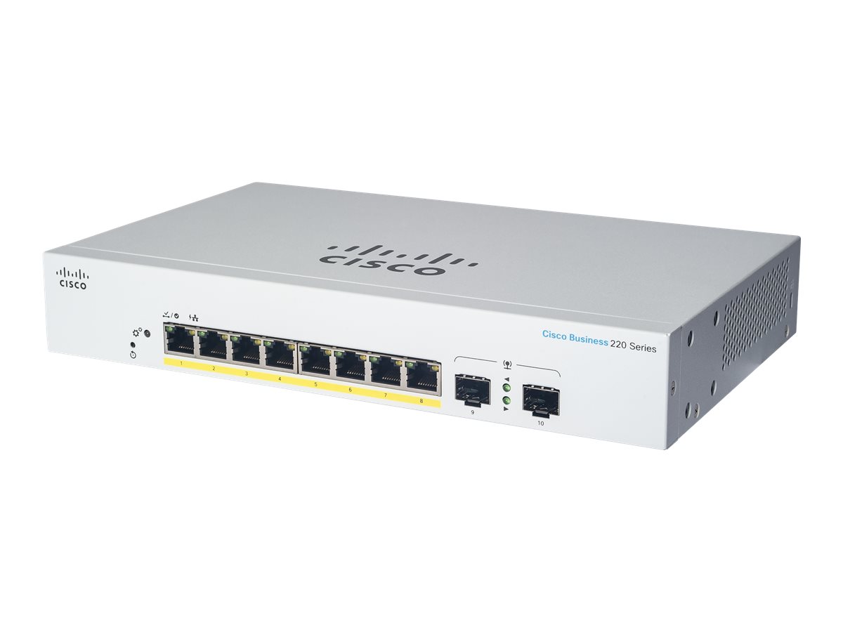 CISCO CBS220 SMART 8-PORT GE POE EXT (CBS220-8P-E-2G-EU)