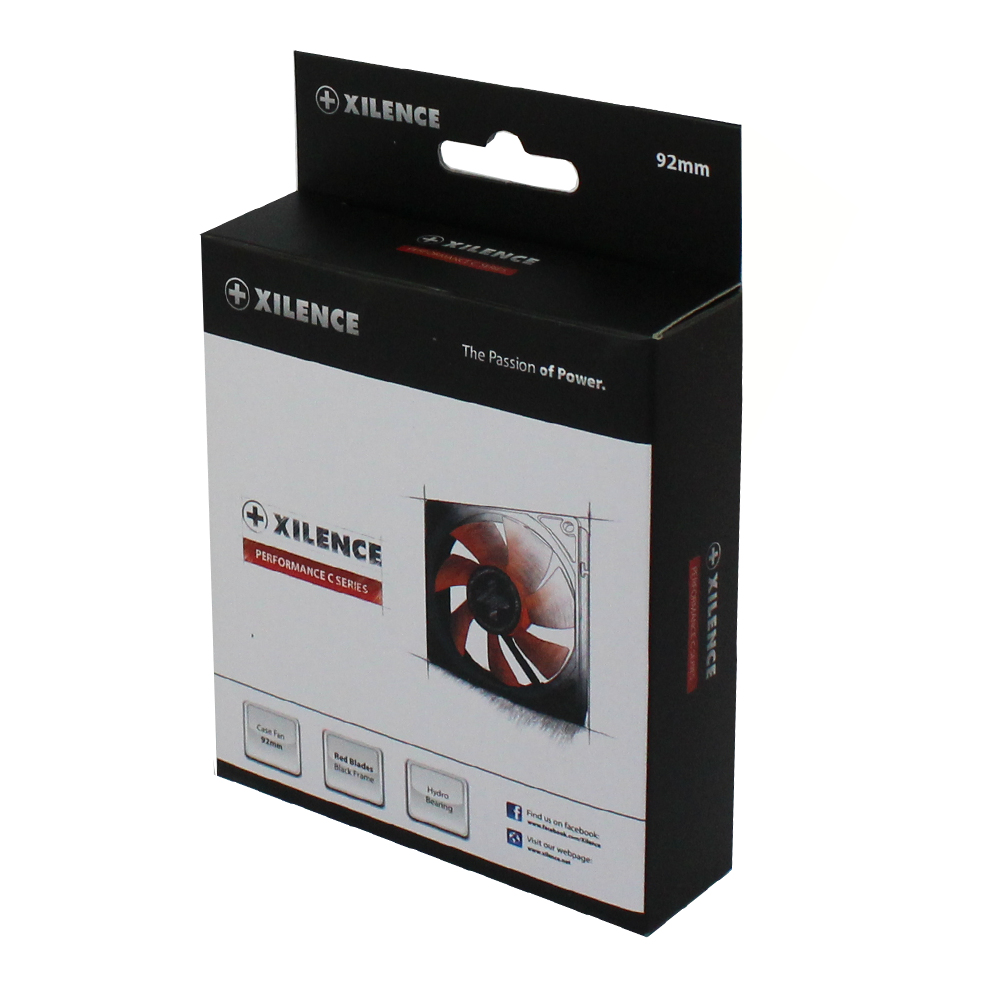 Xilence Red Wing - Gehäuselüfter - 92 mm - Rot, Ansicht 3