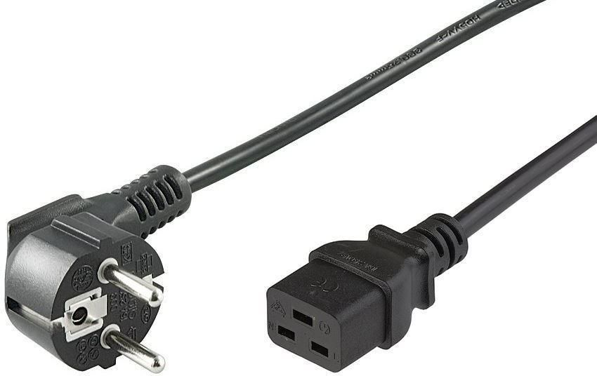 MicroConnect PE0771901 - 1 m - CEE7/7 - C19-Koppler - H05VV-F - 250 V - 16 A, Ansicht 2