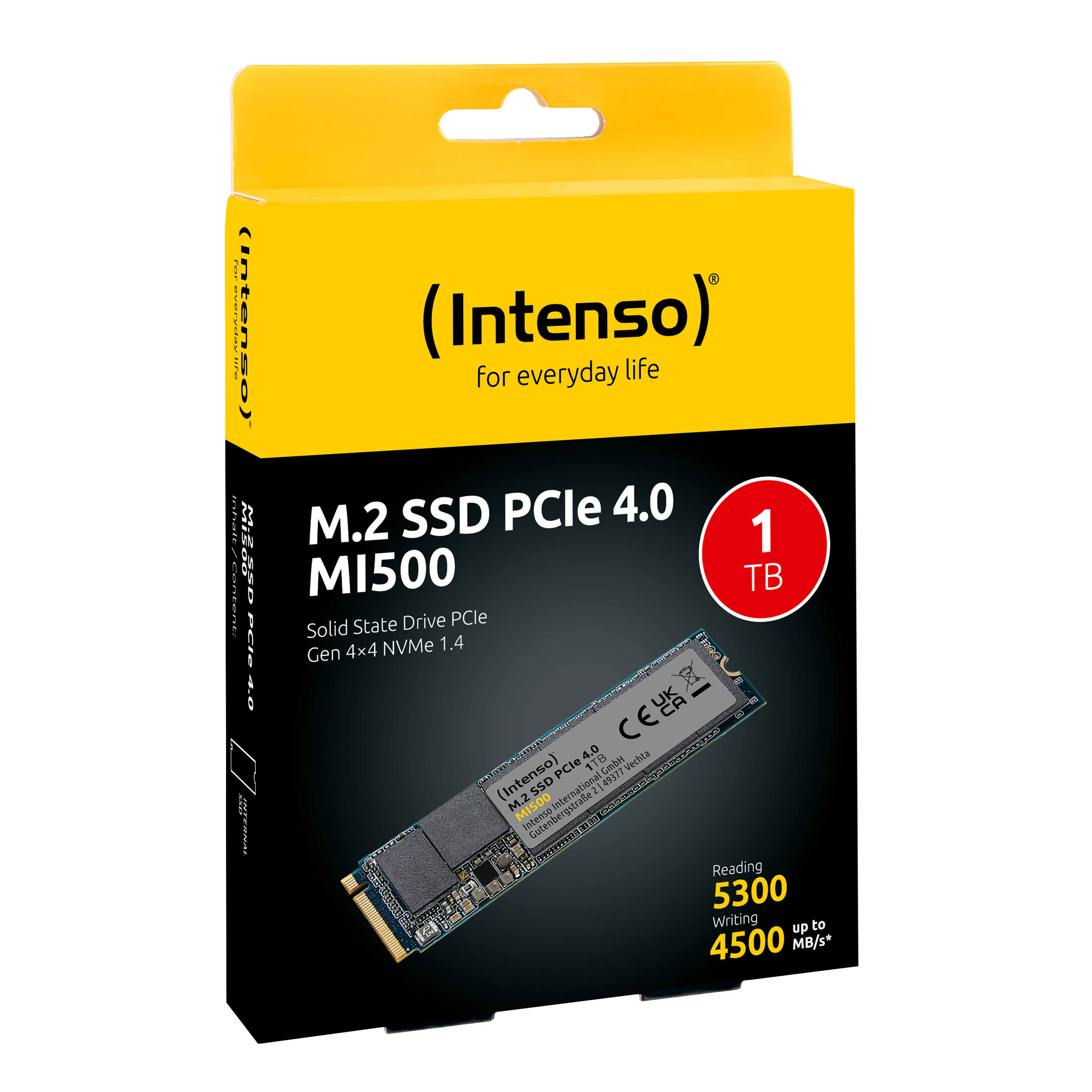 Intenso M.2 SSD MI500 1TB PCIe NVMe Gen 4x4, Ansicht 4