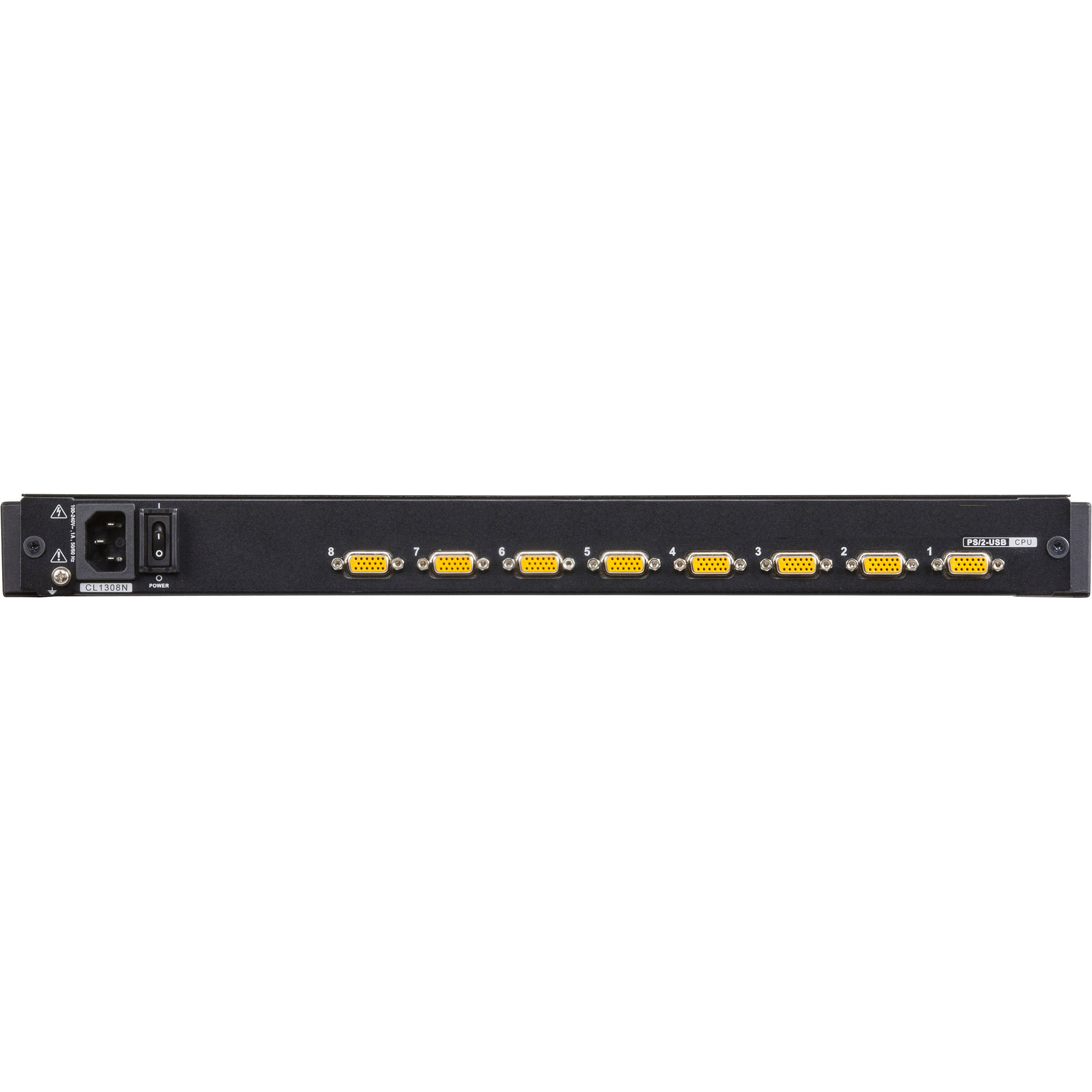 ATEN CL1308 - KVM-Konsole mit KVM-Switch - 8 Anschlüsse - PS/2, USB - US International - 48.3 cm (19), Ansicht 3