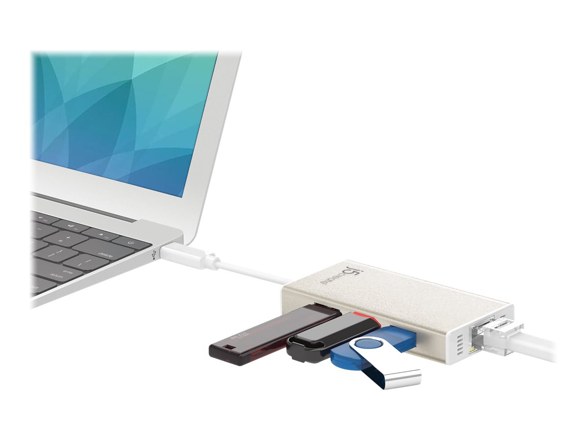 j5create JCH471 - Netzwerkadapter - USB-C - Gigabit Ethernet x 1 + USB 3.0 x 3, Ansicht 5
