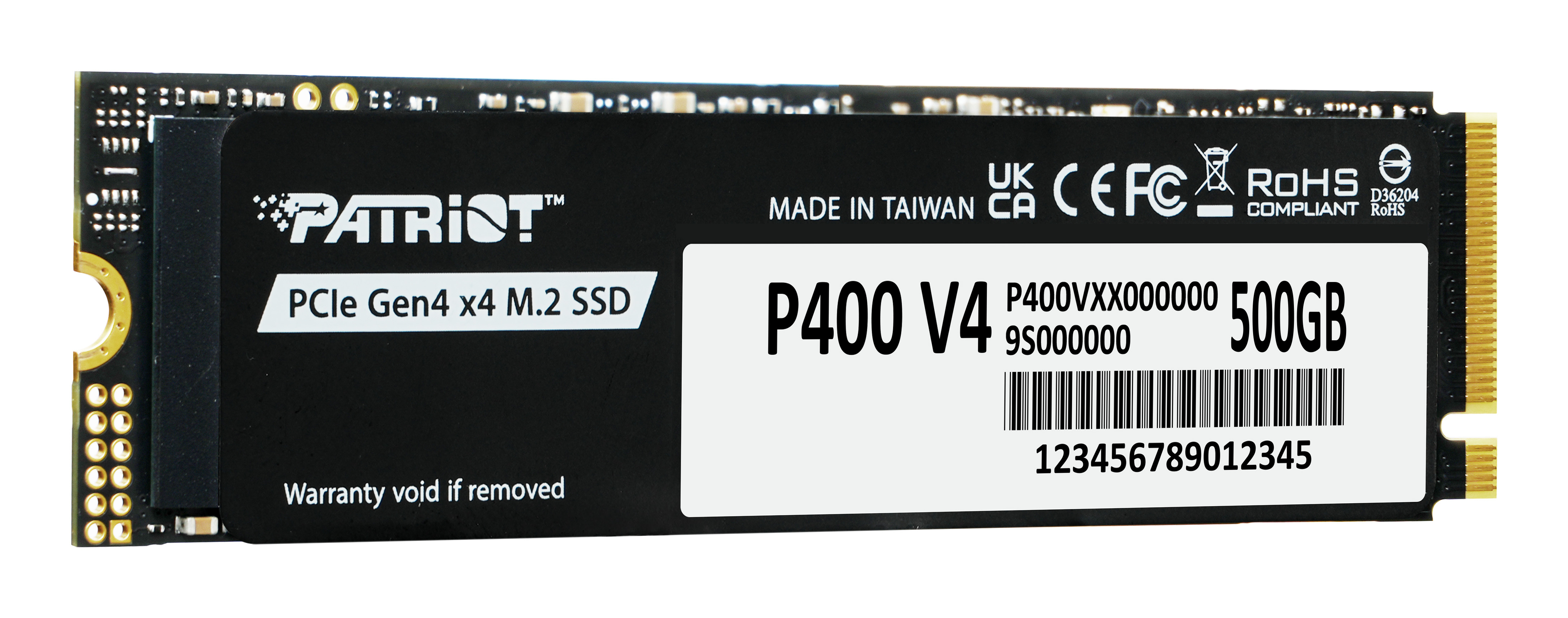 PATRIOT P400 V4 SSD 500GB NVMe M2 2280, Ansicht 4