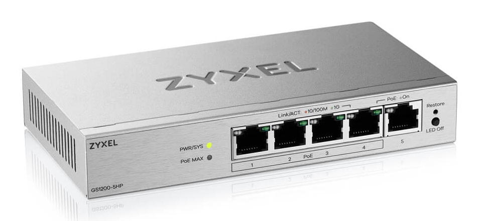 ZyXEL GS1200-5HP v3 PoE+ - Switch - Switch - 1 Gbps, Ansicht 2