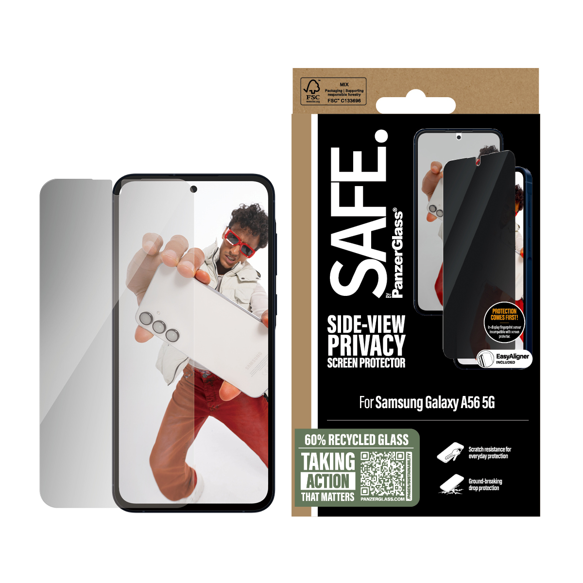 PanzerGlass SAFE Samsung A56 5G Privacy UWF, Ansicht 3