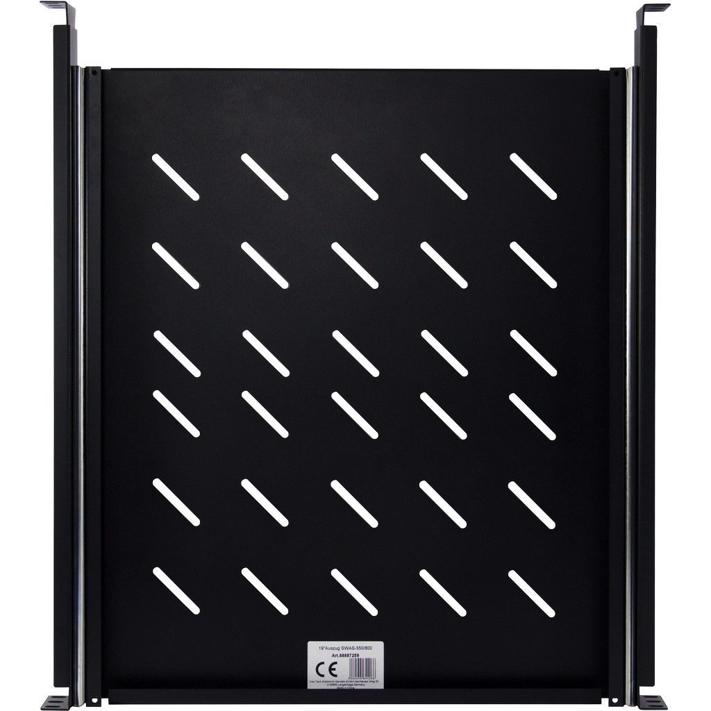Inter-Tech SWAS-550/800 - Rack-Bodenpaneel - Schwarz, RAL 9005 - 1U - 48.3 cm (19), Ansicht 2