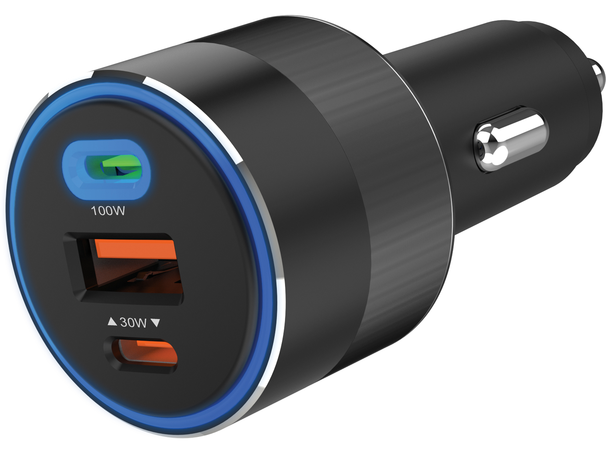 SANDBERG Active - Auto-Netzteil - 130 Watt - 3 Ausgabeanschlussstellen (USB, 24 pin USB-C), Ansicht 3