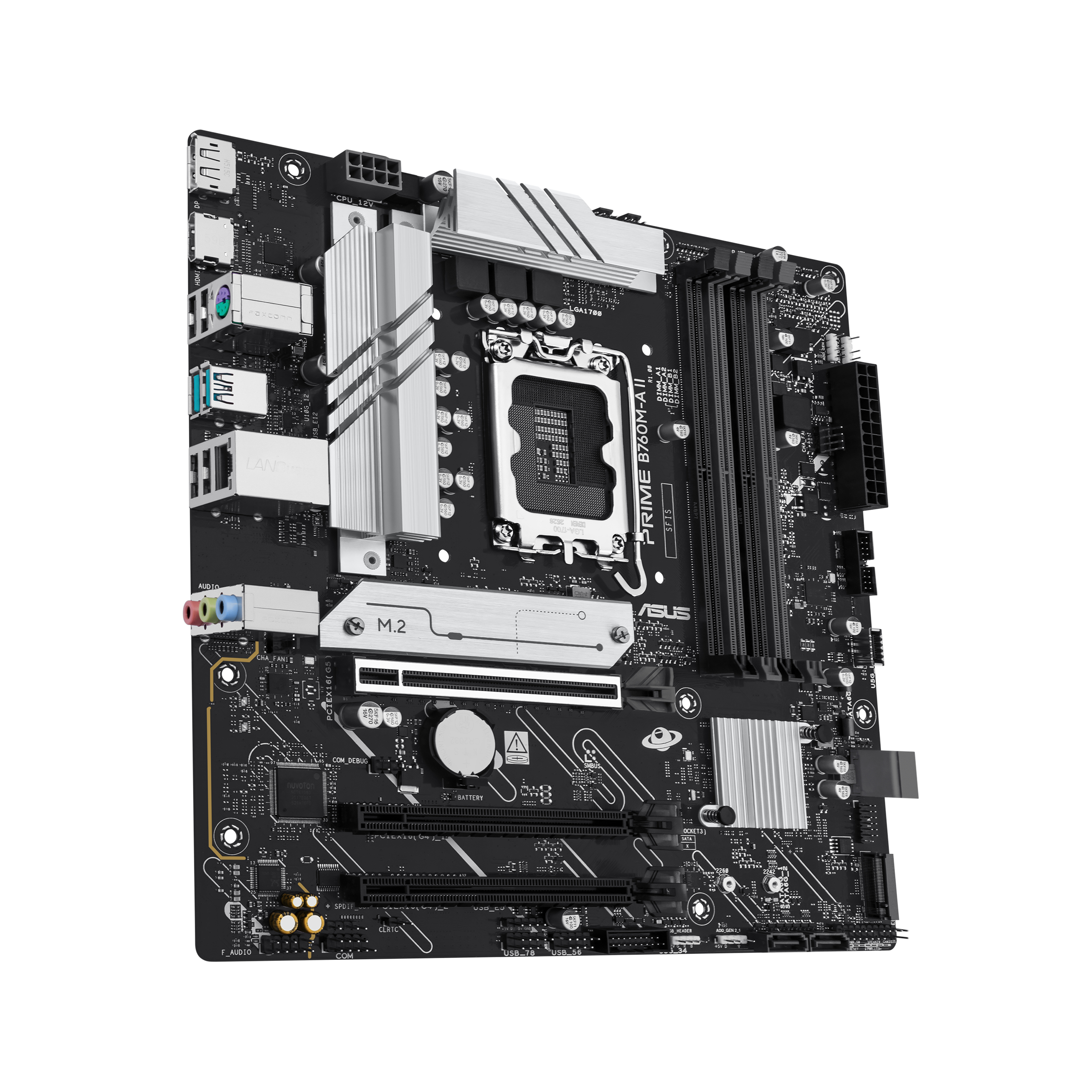 ASUS 1700 B760M-A Ii Csm Prime - Mainboard - Intel Sockel 1700 (Core i), Ansicht 3