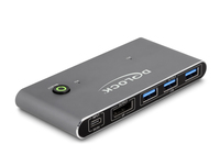 Delock DisplayPort KVM Switch 8K 30 Hz mit USB 5 Gbps - 7680 x 4320 Pixel - 8K Ultra HD - Anthrazit