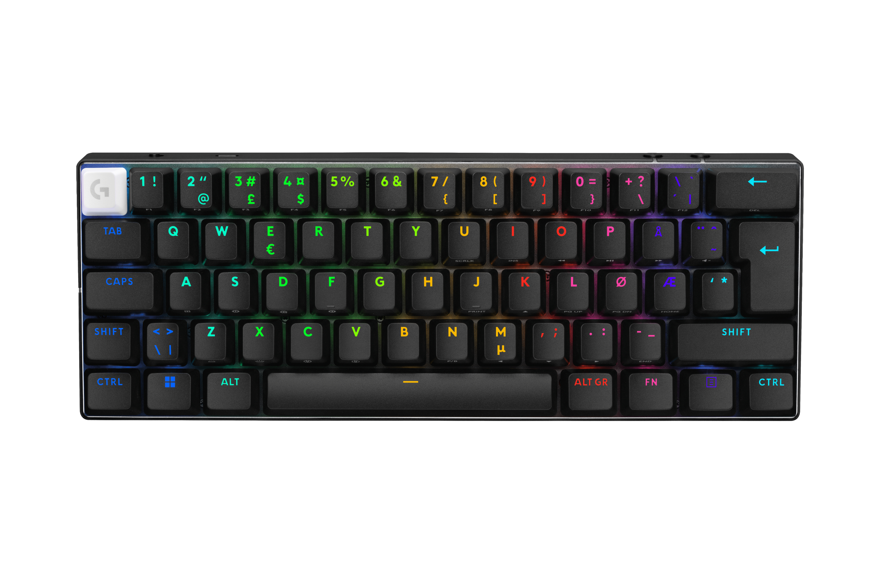 Logitech G PRO X 60 - Tastatur - 60% - TKL - Hintergrundbeleuchtung - TL: Nordisch, QWERTY, Ansicht 2