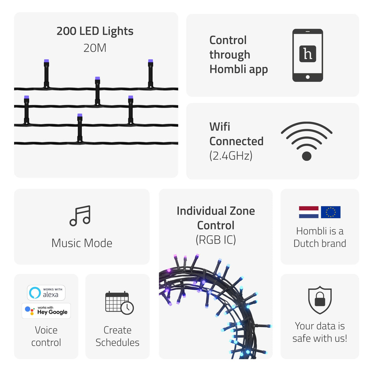 Hombli Smart Christmas Light RGB, Ansicht 3