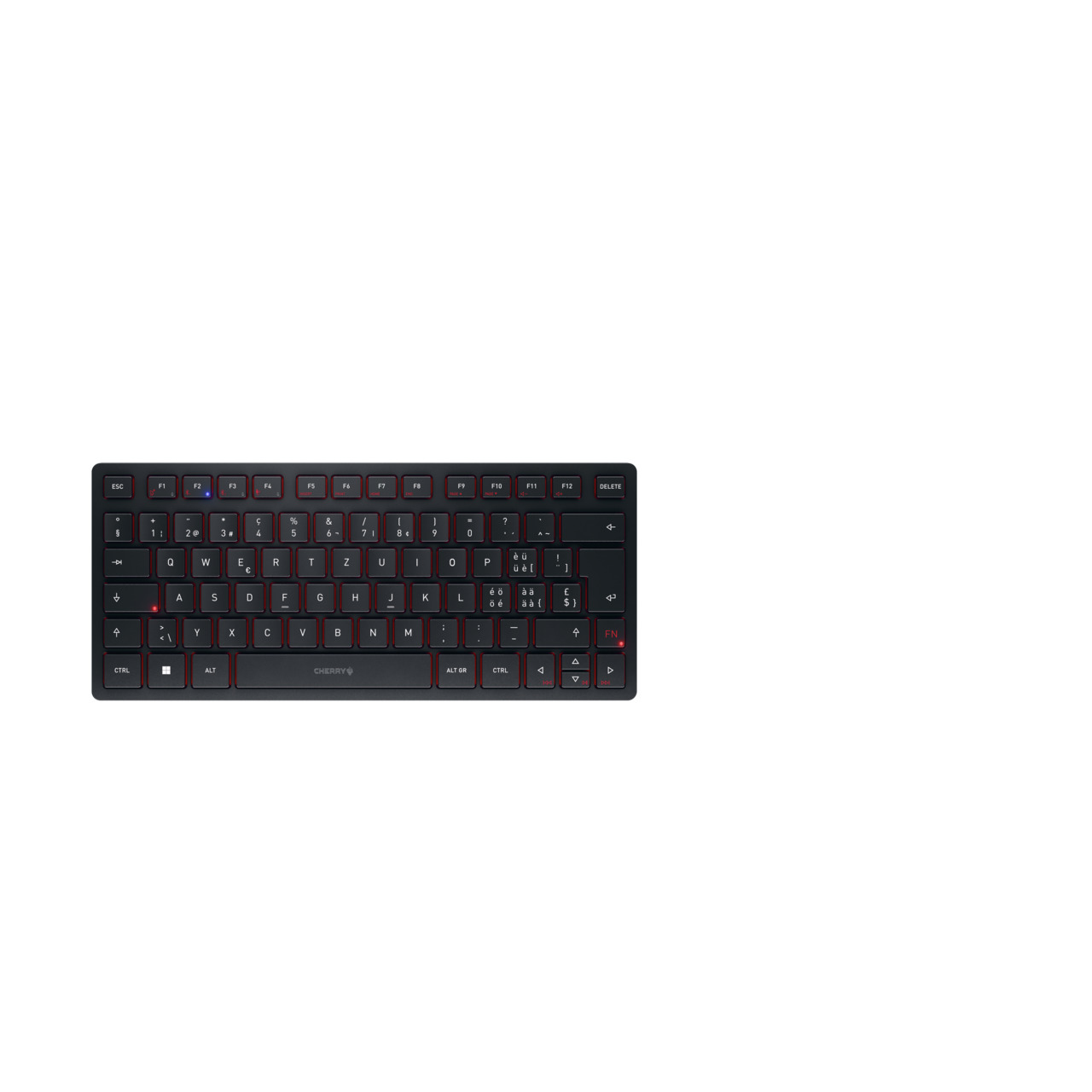 Cherry KW 9200 MINI - Tastatur - kabellos - 2.4 GHz, Bluetooth 5.0 - TL: Schweiz, QWERTZ, Ansicht 4