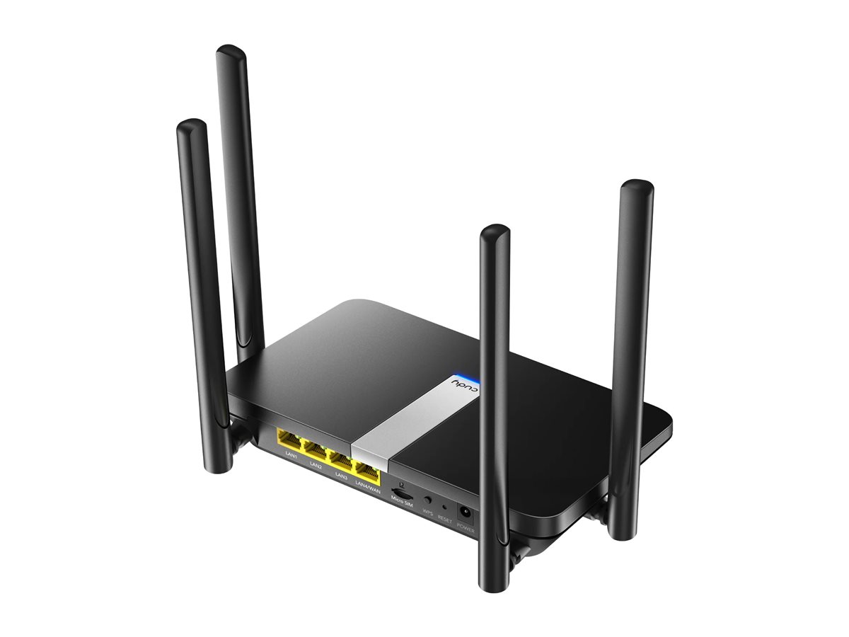 CUDY LT500 - Wi-Fi 5 (802.11ac) - Dual-Band (2,4 GHz/5 GHz) - Eingebauter Ethernet-Anschluss - 3G - Schwarz, Ansicht 4