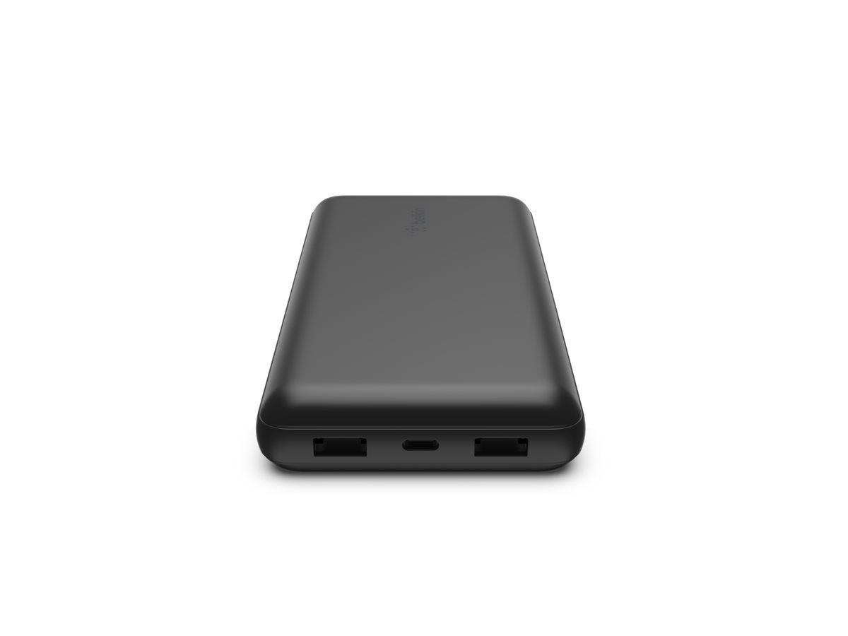 Belkin BoostCharge - Powerbank - 20000 mAh - 15 Watt - 3 Ausgabeanschlussstellen (2 x USB, 24 pin USB-C) - schwarz, Ansicht 3