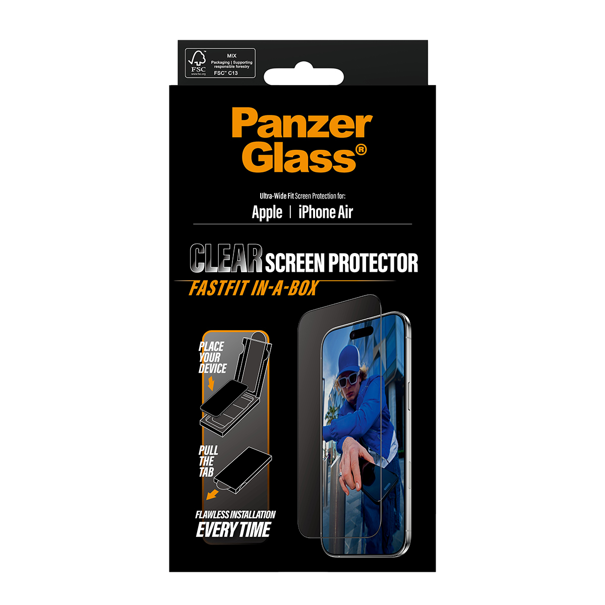 PanzerGlass Displayschutz Ultra Wide Fastfit iPhone Air, Ansicht 4