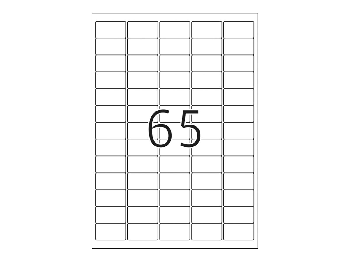 HERMA Premium - Papier - matt - permanent selbstklebend - High White - 38.1 x 21.2 mm 1625 Etikett(en) (25 Bogen x 65), Ansicht 3