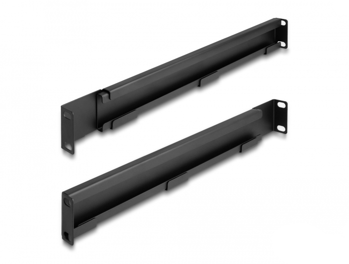 Delock Rack Bracket - einstellbare Länge 368 - 600 mm - Seite - Schwarz - 1U - 48.3 cm (19), Ansicht 2