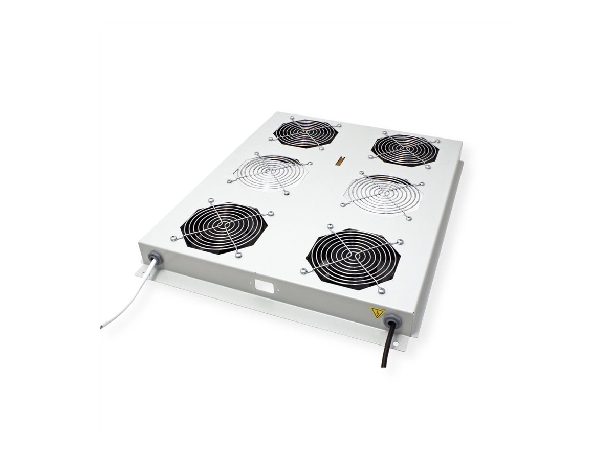 ROLINE 19 Zoll Dachlüftereinheit 4 Lüfte Thermostat grau, Ansicht 2