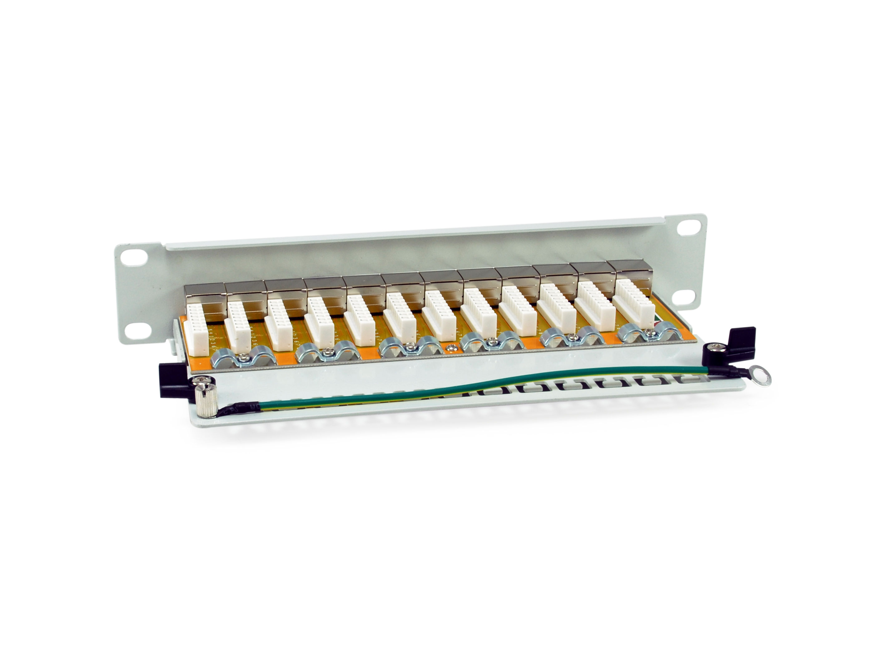 Equip Patchpanel 12x RJ45 Cat6A 10 FTP 1HE Premium hellgrau - Patch-Panel - Ethernet, Ansicht 4