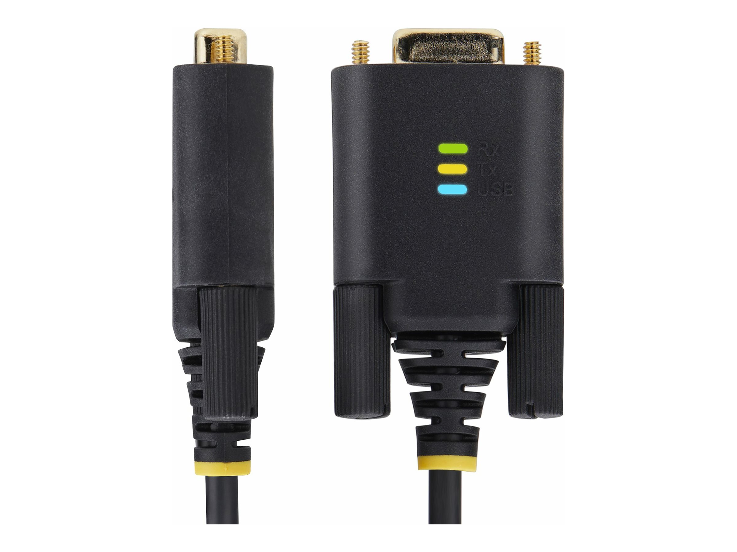 StarTech.com 3ft (1m) USB to Serial Adapter Cable Interchangeable DB9 ScrewsNuts COM Retention USB-A to DB9 RS232 FTDI IC Level-4 ESD Protection WindowsmacOSChromeOSLinux - Rugged TPE Construction (1P3FFCB-USB-SERIAL)