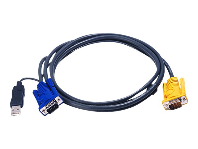 ATEN 2L-5202UP - Tastatur- / Video- / Maus- (KVM-) Kabel - USB, HD-15 (VGA) (M) zu HD-15 (VGA) (M) - 1.8 m