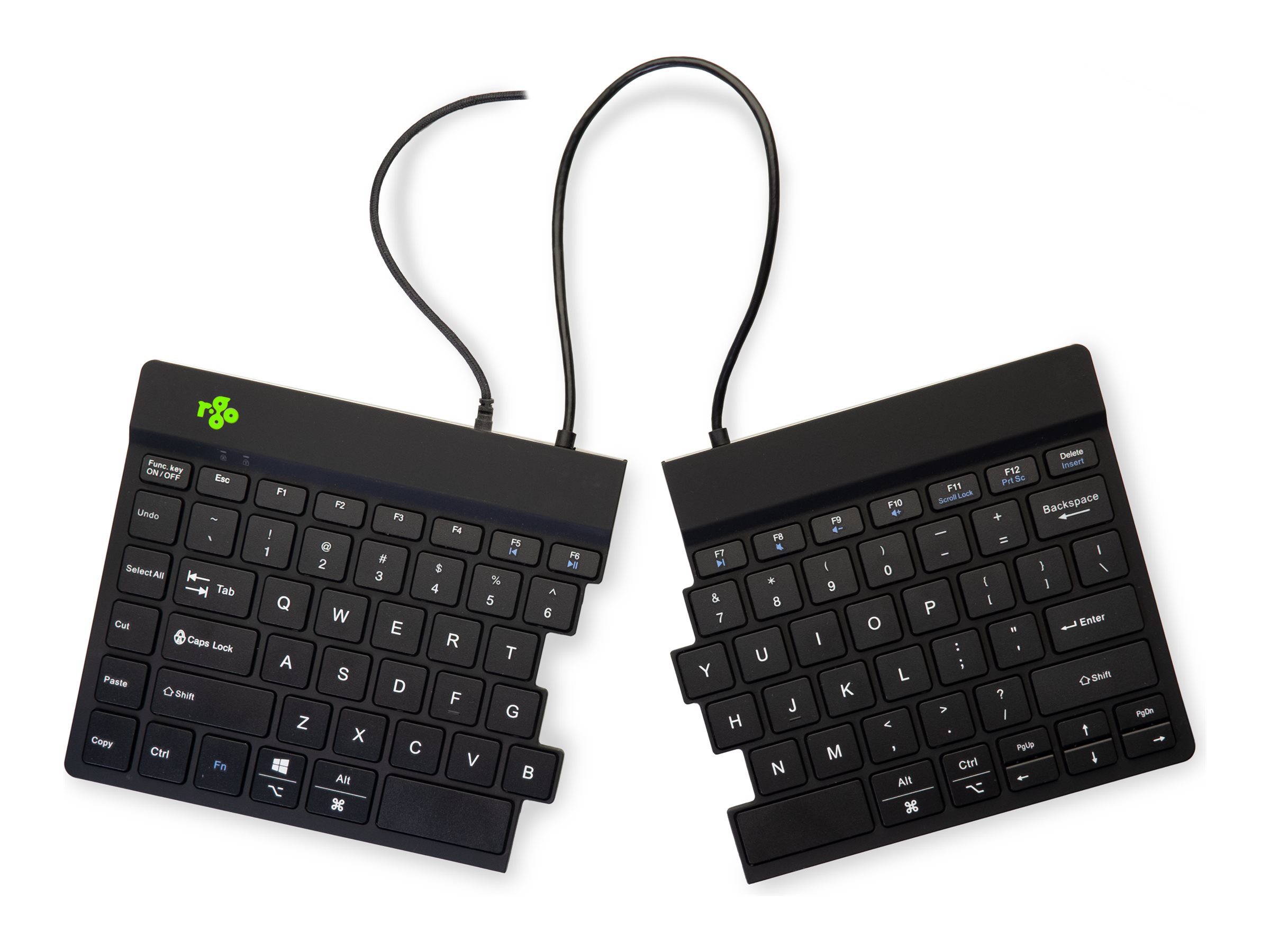 R-Go Split Ergonomische Tastatur - TL: US, QWERTY, Ansicht 3