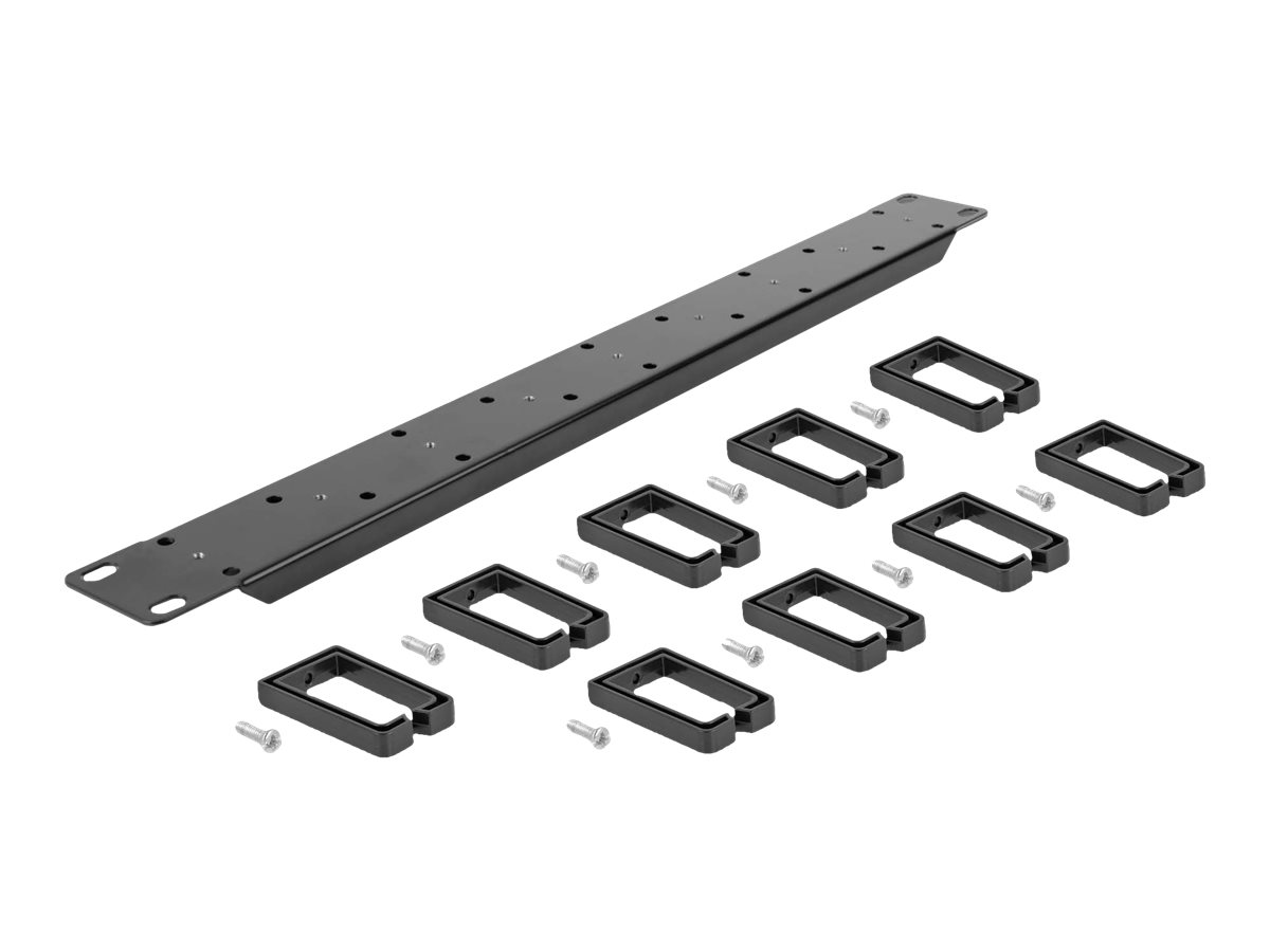 Delock Verlegetafel für Rack-Kabelmanagement - beidseitige Hakenanordnung mit 9 Haken (5 x vertikal 4 x 45° geneigt)