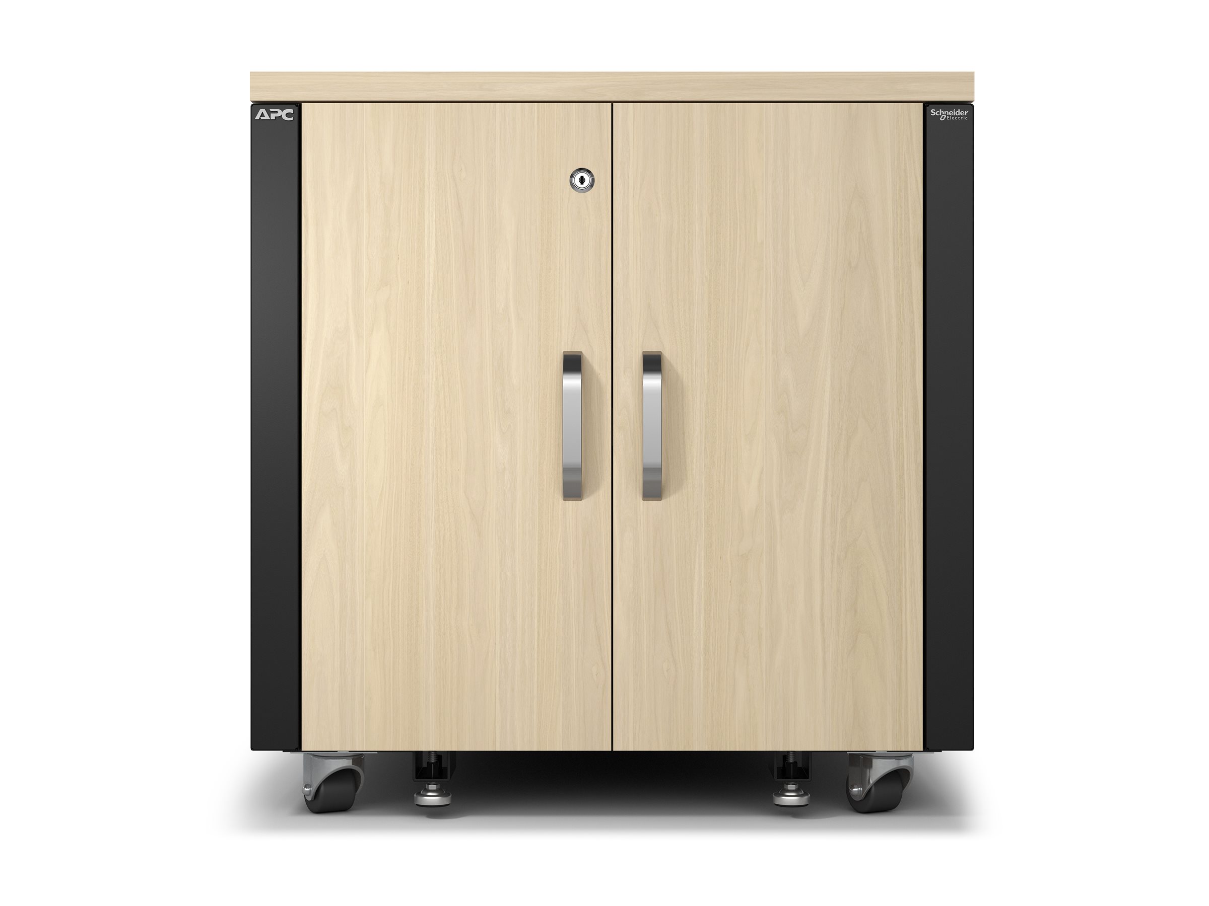 APC NetShelter - Schrank (vertikal) - schallisoliert - AC 100-230 V - Ahorn - 12U - 48.3 cm (19")